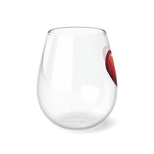 Load image into Gallery viewer, Red Heart Stemless Wine Glass, 11.75oz