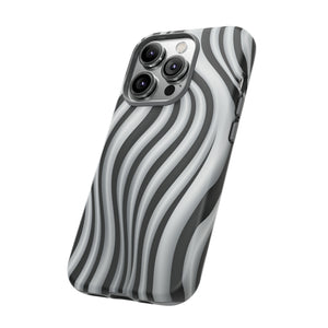 Funky Lines Black and White | iPhone, Samsung Galaxy, and Google Pixel Tough Cases