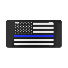 Load image into Gallery viewer, Police Blue Line American Flag Vanity Plate