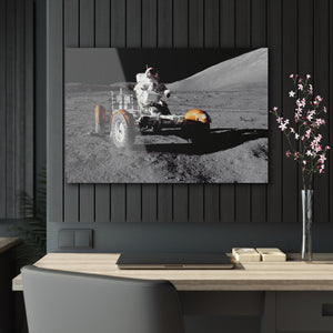 Astronaut Cernan Driving the Moon Rover Acrylic Prints