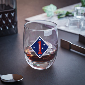 1st Marine Division Whiskey Glass