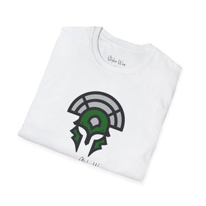 Warrior Helmet Green | Unisex Softstyle T-Shirt