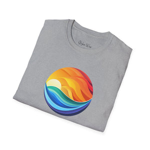 Colorful Sunset Minimalist Art | Unisex Softstyle T-Shirt