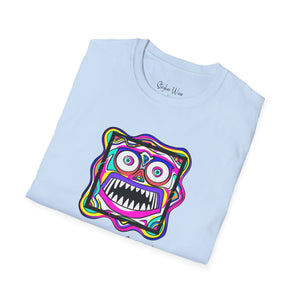 Abstract Funky Face Pop Art | Unisex Softstyle T-Shirt