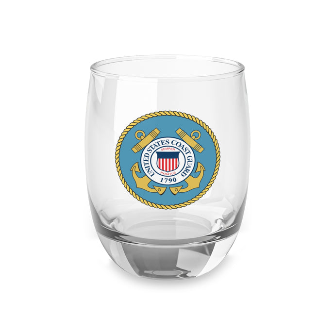 U.S. Coast Guard Emblem Whiskey Glass