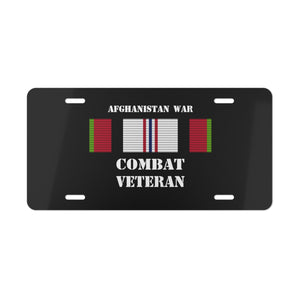 Afghanistan War Combat Veteran Vanity Plate