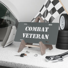 Load image into Gallery viewer, Combat Veteran Gray Vanity Plate