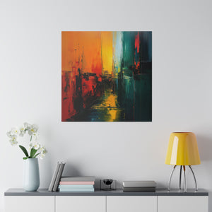 Abstract Hallway Wall Art | Square Matte Canvas