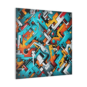 Retro Abstract Wall Art | Square Matte Canvas