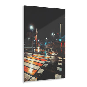 Crosswalk at Night Acrylic Prints