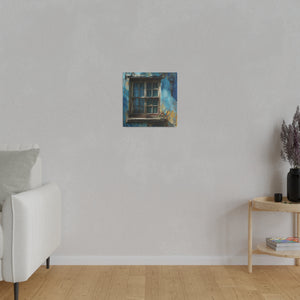 Faded Window Wall Art | Square Matte Canvas