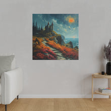 Load image into Gallery viewer, Castle on a Cliff Wall Art | Square Matte Canvas