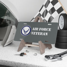 Load image into Gallery viewer, Air Force Veteran Vanity Plate