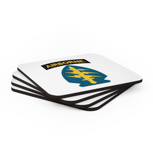 U.S. Army Special Forces Patch Corkwood Coaster Set