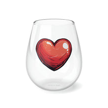 Load image into Gallery viewer, Red Heart Stemless Wine Glass, 11.75oz