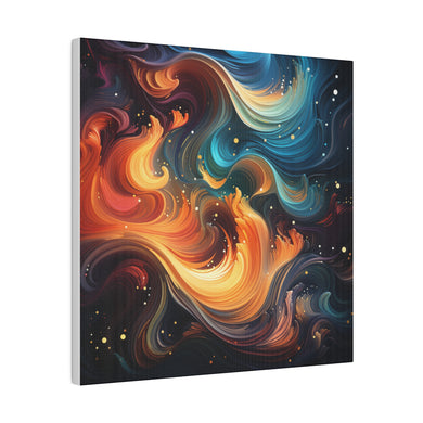 Cosmic Swirls Wall Art | Square Matte Canvas