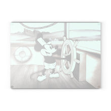 Load image into Gallery viewer, Steamboat Willie Glass Cutting Board