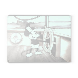 Steamboat Willie Glass Cutting Board