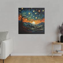 Load image into Gallery viewer, Swirling Stars Wall Art | Square Matte Canvas