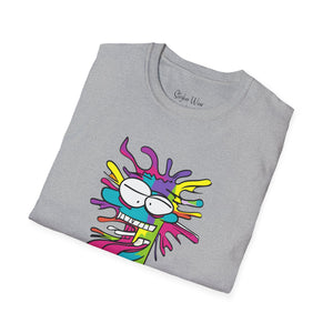 Neon Funny Face Pop Art | Unisex Softstyle T-Shirt