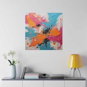 Abstract Paint Wall Art | Square Matte Canvas