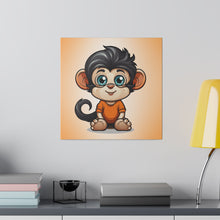 Load image into Gallery viewer, Kid Monkey Wall Art | Square Matte Canvas