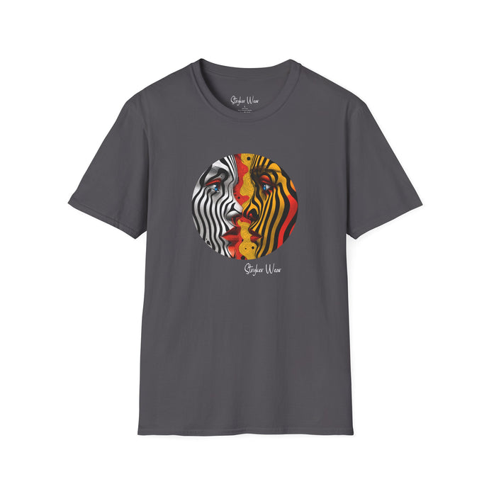 Abstract Face to Face Art | Unisex Softstyle T-Shirt