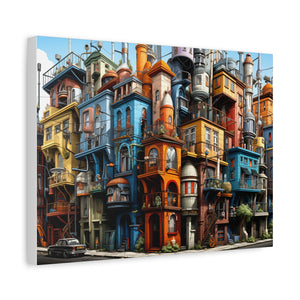 Painted City Block | Horizontal Matte Canvas