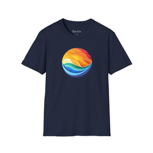 Colorful Sunset Minimalist Art | Unisex Softstyle T-Shirt