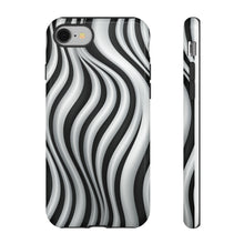 Load image into Gallery viewer, Funky Lines Black and White | iPhone, Samsung Galaxy, and Google Pixel Tough Cases