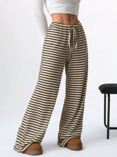 Load image into Gallery viewer, Tied Striped Wide Leg Pants