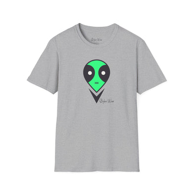 Minimalist Alien Head Art | Unisex Softstyle T-Shirt