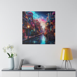 Magic Canal Street Wall Art | Matte Canvas