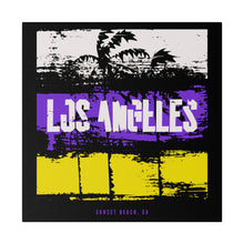 Load image into Gallery viewer, L.A. Purple &amp; Yellow Wall Art | Square Matte Canvas