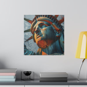 Lady Liberty 3 Wall Art | Square Matte Canvas