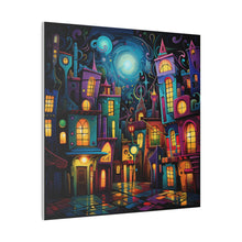 Load image into Gallery viewer, Neon Town Wall Art | Square Matte Canvas