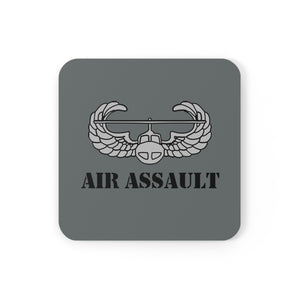 U.S. Army Air Assault Badge Corkwood Coaster Set