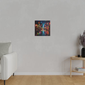 Colorful City Street | Wall Art | Matte Canvas