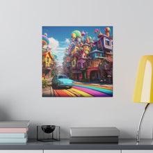 Load image into Gallery viewer, Fantasy Town Wall Art | Square Matte Canvas