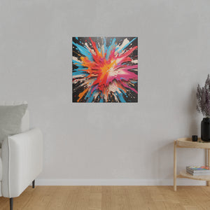 Splashed Paint Pop Wall Art | Square Matte Canvas