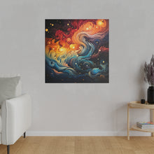 Load image into Gallery viewer, Fiery Swirls Wall Art | Square Matte Canvas