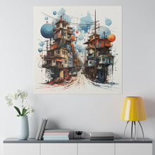 Load image into Gallery viewer, Abstract Village | Square Matte Canvas