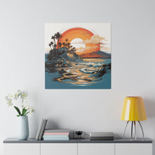 Load image into Gallery viewer, Sunset Beach Wall Art | Square Matte Canvas