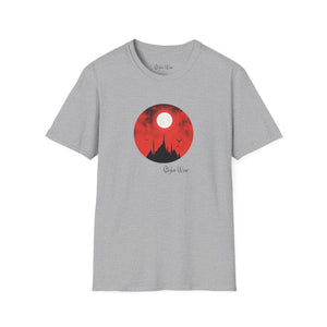 Spooky Mountains & Red Sky  | Unisex Softstyle T-Shirt