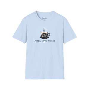 Peace, Love, Coffee | Unisex Softstyle T-Shirt