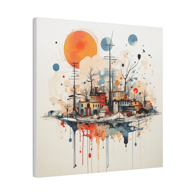 Abstract City Art | Matte Canvas