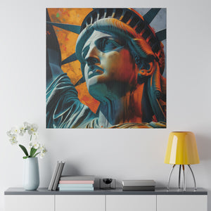 Lady Liberty Wall Art | Square Matte Canvas