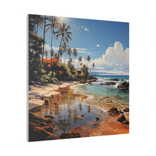 Load image into Gallery viewer, Digital Beach Wall Art | Square Matte Canvas