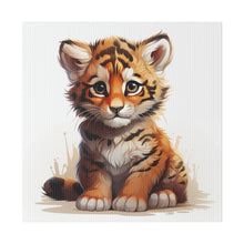 Load image into Gallery viewer, Tiger Cub Wall Art | Square Matte Canvas