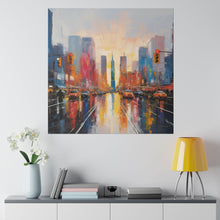 Load image into Gallery viewer, Painted City Wall Art | Square Matte Canvas